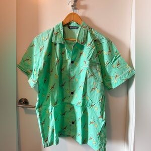 Mint Green Giraffe Print Pajama Set 100% Cotton